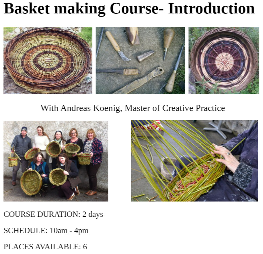 Basket Making Course Introduction OutWest
